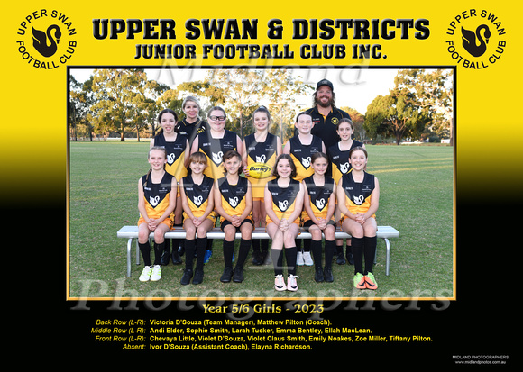 Year 5-6 Girls - Upper Swan Football