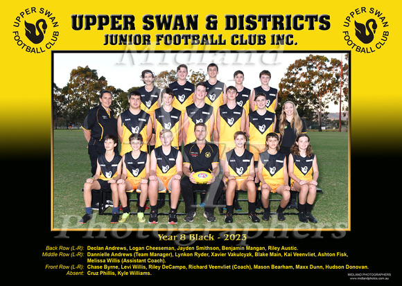 Year 8 Black - Upper Swan Football