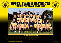 Year 10 Gold - Upper Swan Football